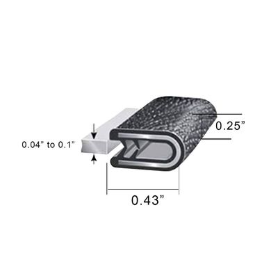Universal Car Rubber Anti Collision Strip Trim for Protecting Edges in Black