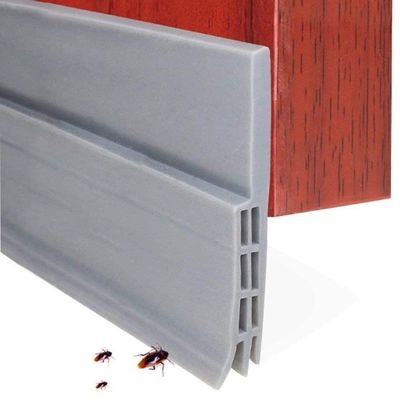 Grey Self-adhesive Silicone Rubber Door Bottom Seals for Improved Door Sealing Efficiency