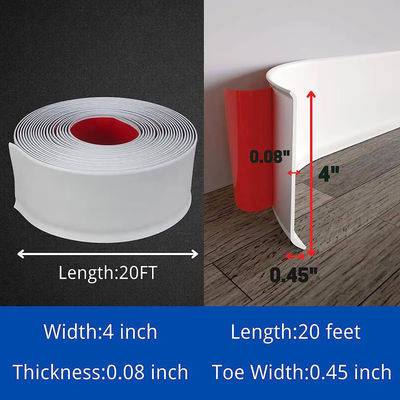 Cutting Service Flexible Peel and Stick Rubber Wall Baseboard for Customer's Request