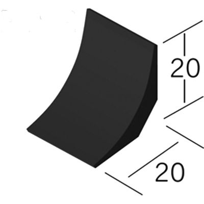 20x20mm PVC Cove Former for Concrete Floor Customize Length and Easy to Install