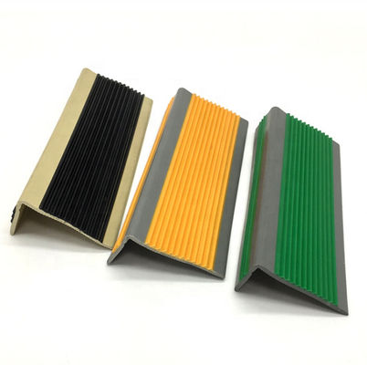 Stair Safety Guaranteed With L Shape PVC Non Slip Rubber Stair Nosing Edge Trim Strips