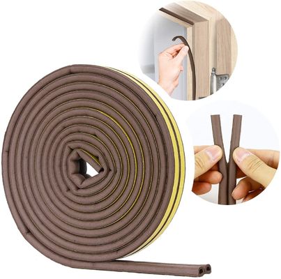 Door Seal D-Type Strip Weather Stripping for Self Adhesive Foam Doors and Windows
