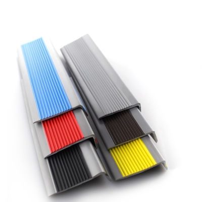 Non Slip Rubber Stair Nosing Edge Trim Strips For Interior Exterior Decoration