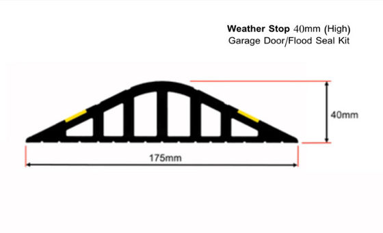 Water Stopper Weather Defender Rubber Garage Door Threshold Seal for Durability