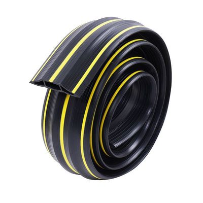 Black Yellow Line General Garage Door Threshold Sealing Strip for 20-220mm Width